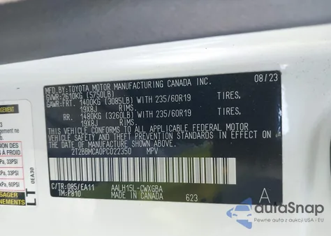 2023 Lexus Rx 350H Premium z USA, uszkodzony, nr VIN 2T2BBMCA0PC022350